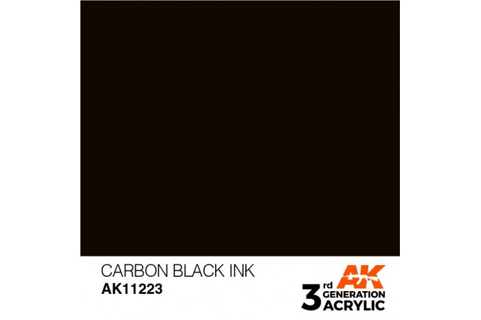 223: Carbon Black Ink (17ml) - acryl