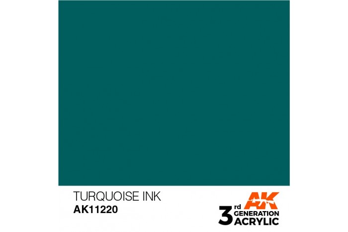 220: Turquoise Ink (17ml) - acryl