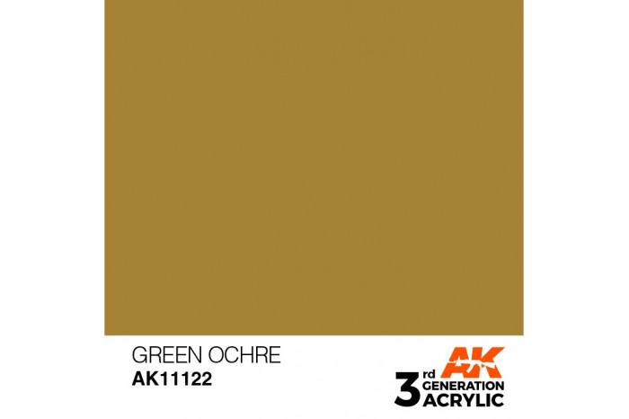122: Green Ochre (17ml) - acryl