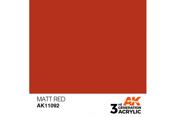 092: Matt Red (17ml) - acryl