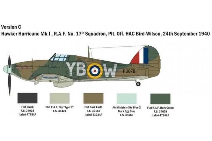 Model Kit letadlo 2802 - Hurricane MK. I (1:48)