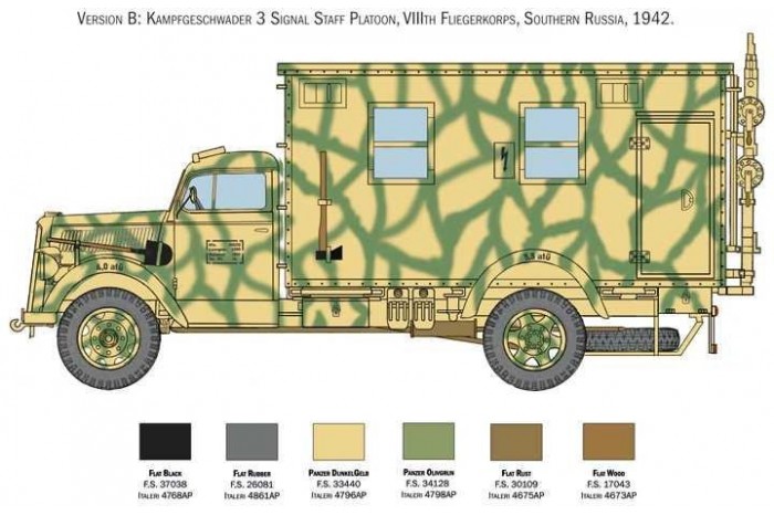 Model Kit military 6575 - Opel Blitz Radio Truck (1:35)