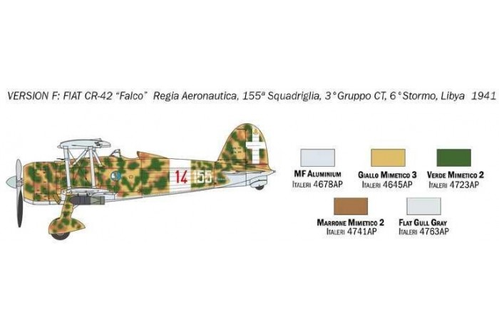 Model Kit letadlo 1437 - FIAT CR.42 Falco (1:72)