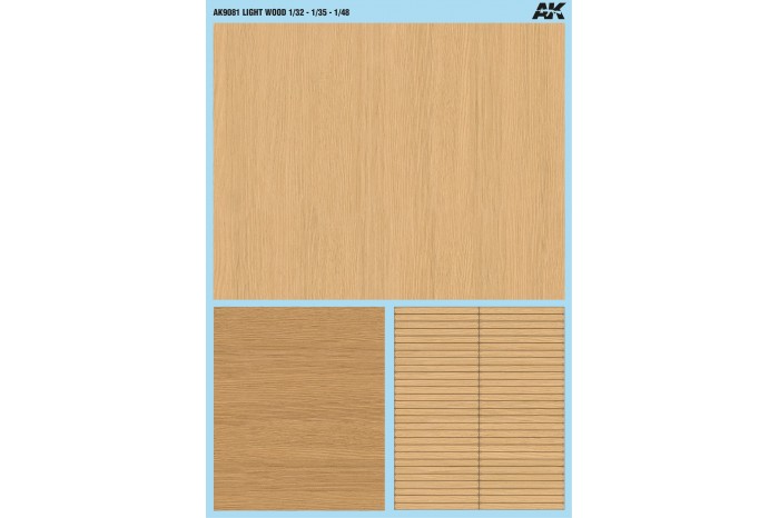 LIGHT WOOD DECAL (1:48, 1:35, 1:32) - AK9081