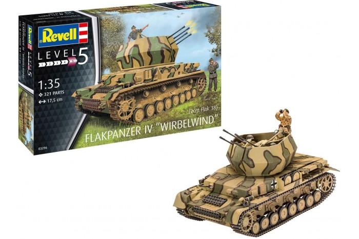 Plastic ModelKit military 03296 - Flakpanzer IV Wirbelwind (1:35)