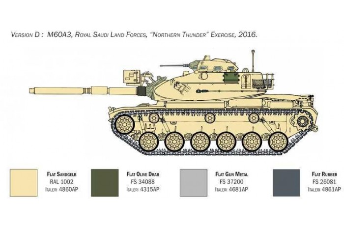 Model Kit tank 6582 - M60A3 (1:35)