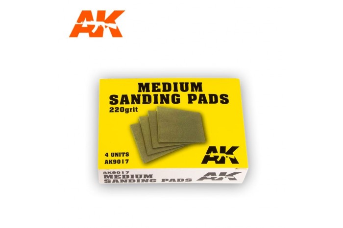 Medium Sanding Pads 4x220 grit - AK9017