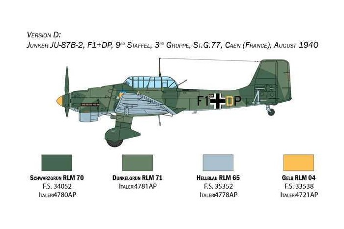 Model Kit letadlo 2807 - Ju-87B Stuka - Battle of Britain 80th Anniversary (1:48)