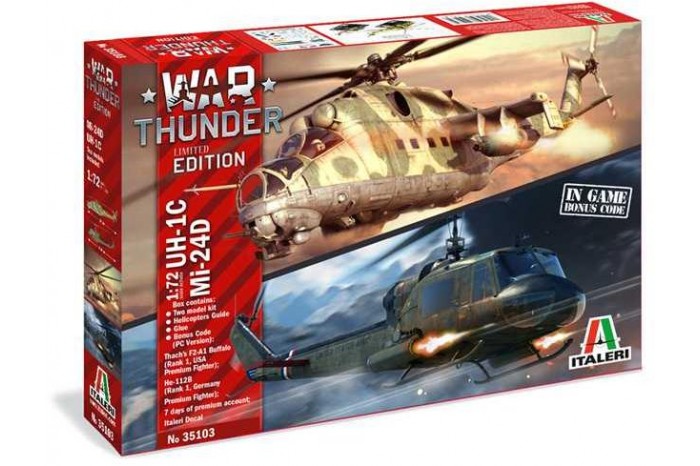 Model Kit vrtulníky War Thunder 35103 - UH-1C & MI-24D (1:72)