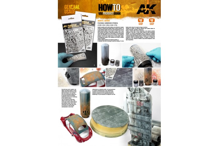 Airbrush šablona (1:48, 1:72) - AK9080