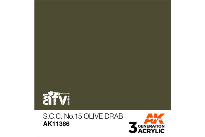 386: S.C.C No.15 Olive Drab (17ml) - acryl