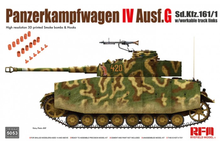 Panzer IV Ausf.G w/ workable track links (1:35) - 5053