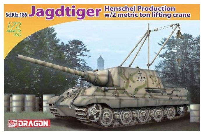 Model Kit military 7345 - Kingtiger Henschel Production w/2 Metric Ton Lifting Crane (1:72)