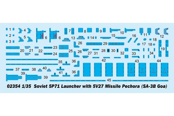 Soviet 5P71 Launcher with 5V27 Missile Pechora (SA-3B Goa) (1:35) - 02354