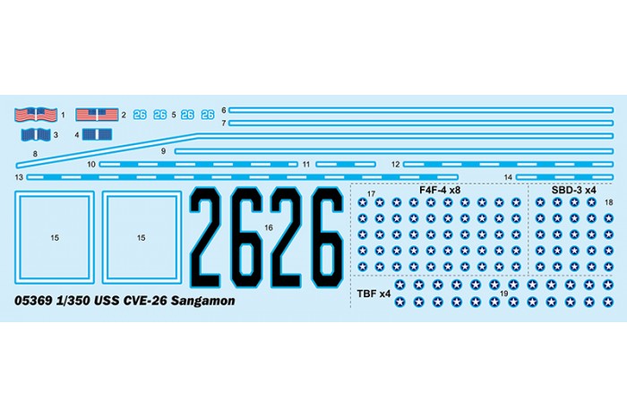 USS CVE-26 Sangamon (1:350) - 05369