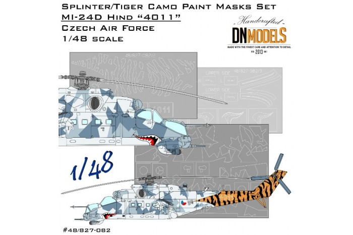Splinter/Tiger Camo Mi-24 Hind 4011 Czech Air Force Paint Mask Set (1:48) - 48/827-082