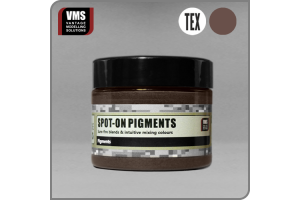 Spot-On pigment 10 - Tmavě hnědá zem (Dark Brown Earth) s texturou - P10