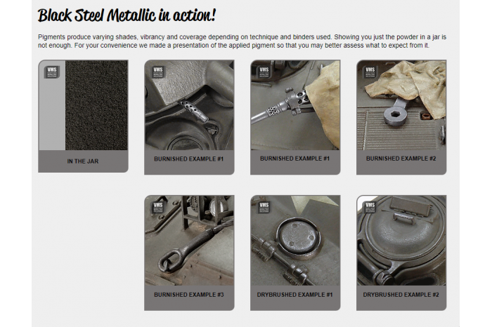 Spot-On pigment 25 - Tmavá ocelová (Black Steel Metalic) - P25