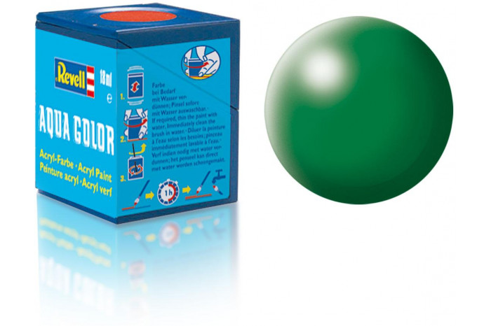 364: hedvábná listově zelená (leaf green silk) - Aqua