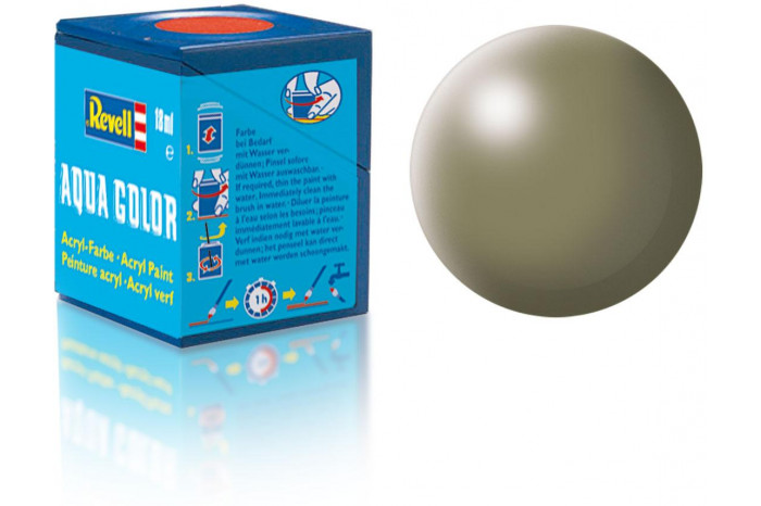 362: hedvábná šedavě zelená (greyish green silk) - Aqua