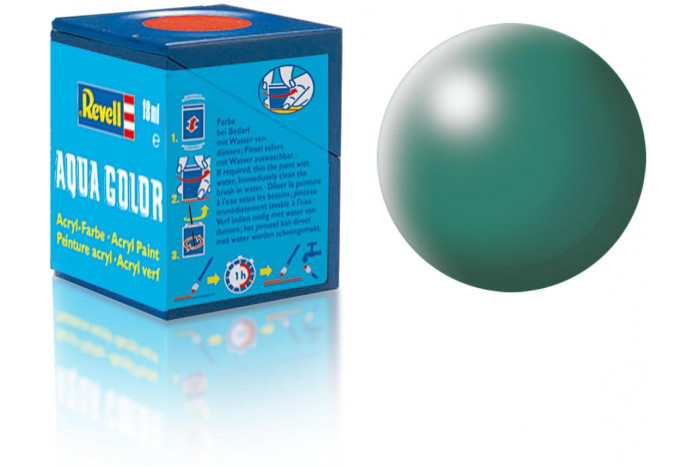 365: hedvábná zelená patina  (patina green silk) - Aqua