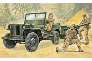 Willys MB Jeep with Trailer (1:35) - 0314