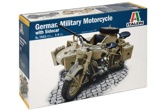 German Military Motorcycle with Sidecar (1:9) - 7403
