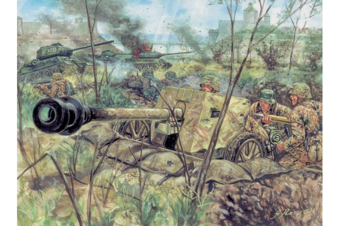 WWII - GERMAN PAK40 AT GUN & CREW (1:72) - 6096