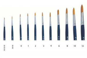 Okrúhly syntetický štetec (veľkosť 0) - 51203