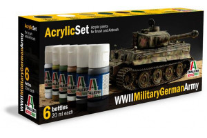 Sada 433AP: WWII Military German Army 6 ks - akryl