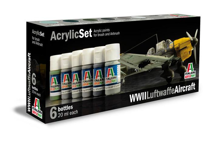 Sada 436AP: WWII LUFTWAFFE AIRCRAFT 6 ks - akryl