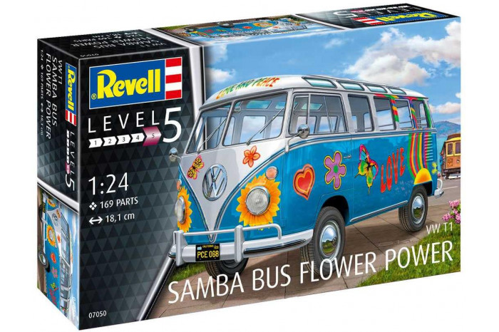 VW T1 Samba Bus "Flower Power" (1:24) - 07050