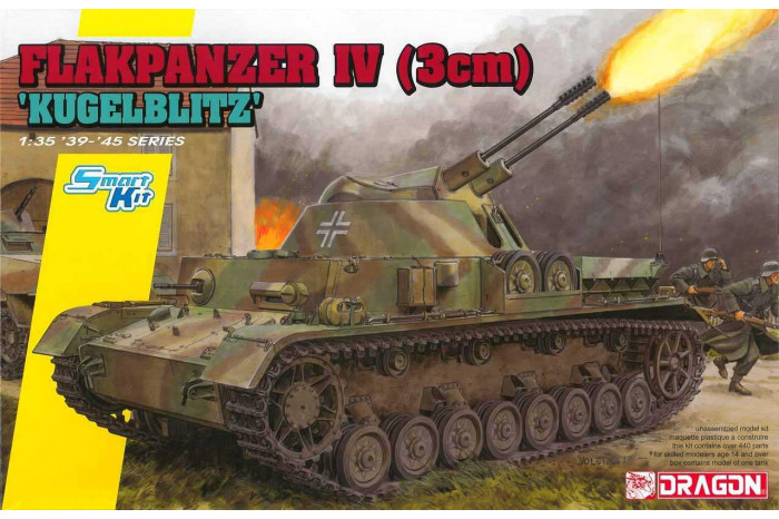 Model Kit tank 6889 - Flakpanzer IV (3cm) 'Kügelblitz' (Smart Kit) (1:35)