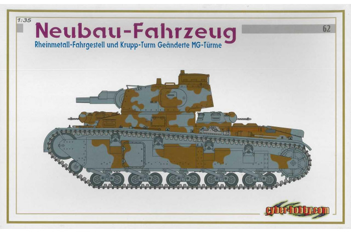 NEUBAU-FAHRZEUG RHEINMETALL-FAHRGESTELL UND KRUPP-TRUM GEÄNDERTE MG-TÜRME (1:35) - 6666