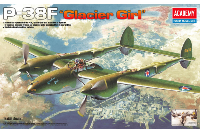 P-38F LIGHTNING GLACIER GIRL (1:48) - 12208
