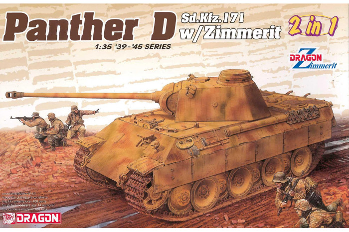 Sd.Kfz.171 Panther Ausf.D with Zimmerit (2 in 1) (1:35) - 6945