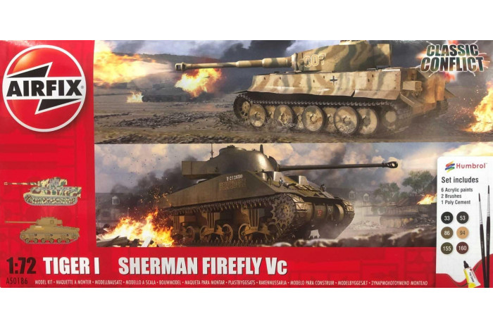 Gift Set tanky A50186 - Classic Conflict Tiger 1 vs Sherman Firefly (1:72)