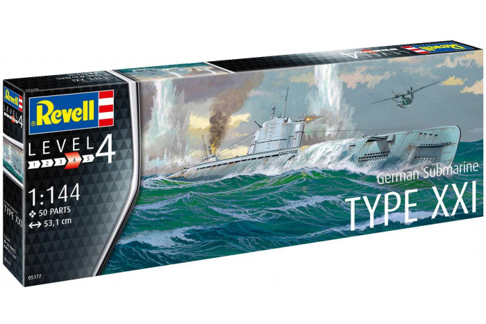Plastic ModelKit ponorka 05177 - German Submarine Typ XXI (1:144)