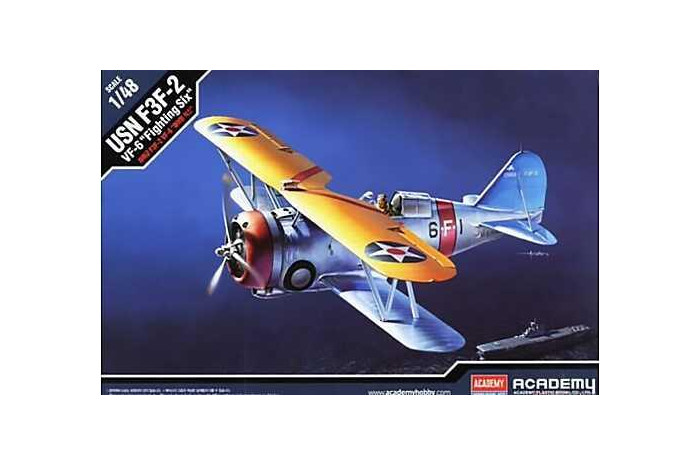 Model Kit letadlo 12326 - USN F3F-2 VF-6 "FIGHTING SIX" (1:48)