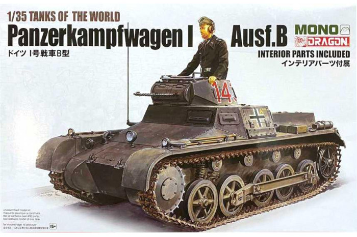 Model Kit tank MD001 - Pz.Kpfw.I Ausf.B w/INTERIOR (1:35)