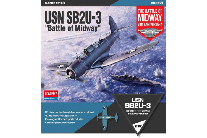 Model Kit letadlo 12350 - USN SB2U-3 &quot,Battle of Midway&quot, (1:48)