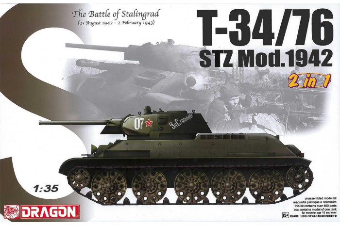 Model Kit tank 6453 - T-34/76 STZ MOD.1942 (1:35)