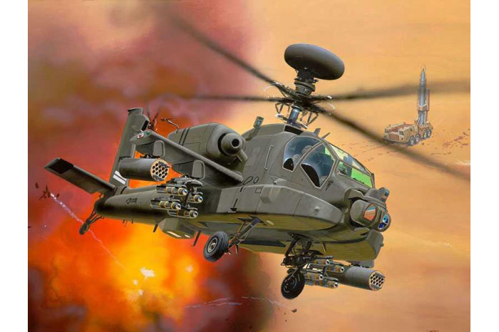 Plastic ModelKit vrtulník 04046 - AH-64D Longbow Apache (1:144)