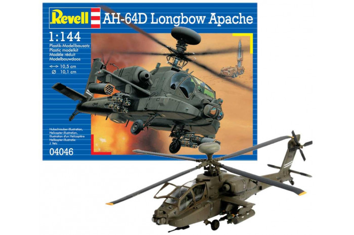 Plastic ModelKit vrtulník 04046 - AH-64D Longbow Apache (1:144)