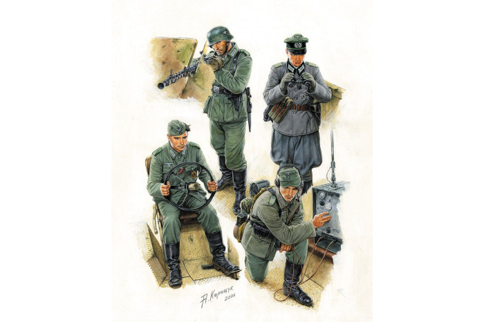 Model Kit figurky 3585 - German Halftrack Crew (1:35)