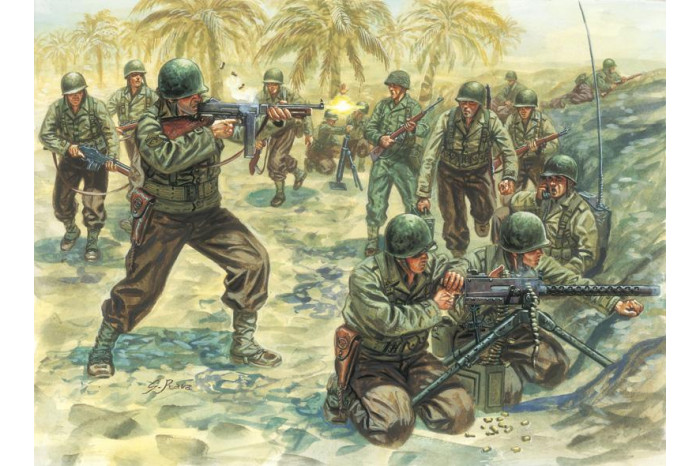 Model Kit figurky 6120 - WWII - AMERICAN INFANTRY (1:72)
