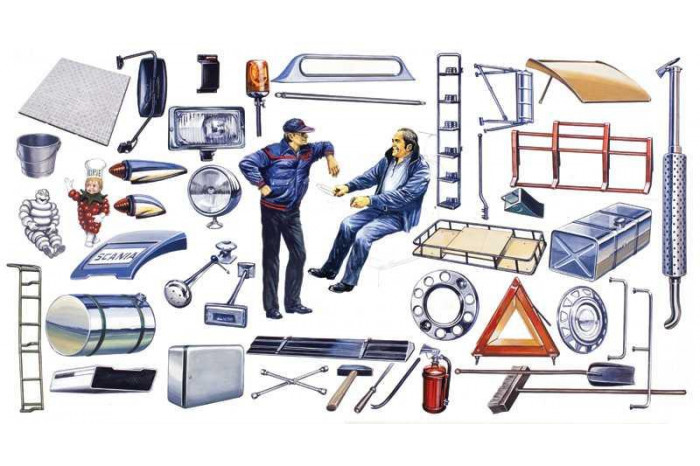 Model Kit doplňky 0764 - TRUCK ACCESSORIES (1:24)