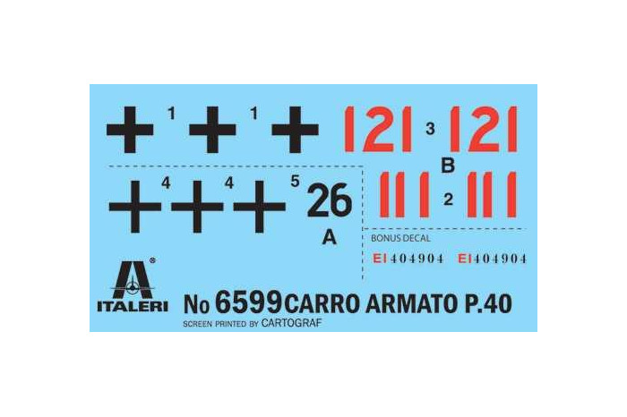 Model Kit tank PRM edice 6599 - CARRO ARMATO P 40 (1:35)