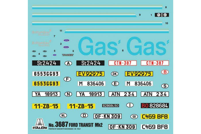 Model Kit auto 3687 - FORD TRANSIT Mk.2 (1:24)