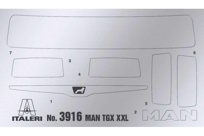 Model Kit truck 3916 - MAN TGX XXL D38 (1:24)